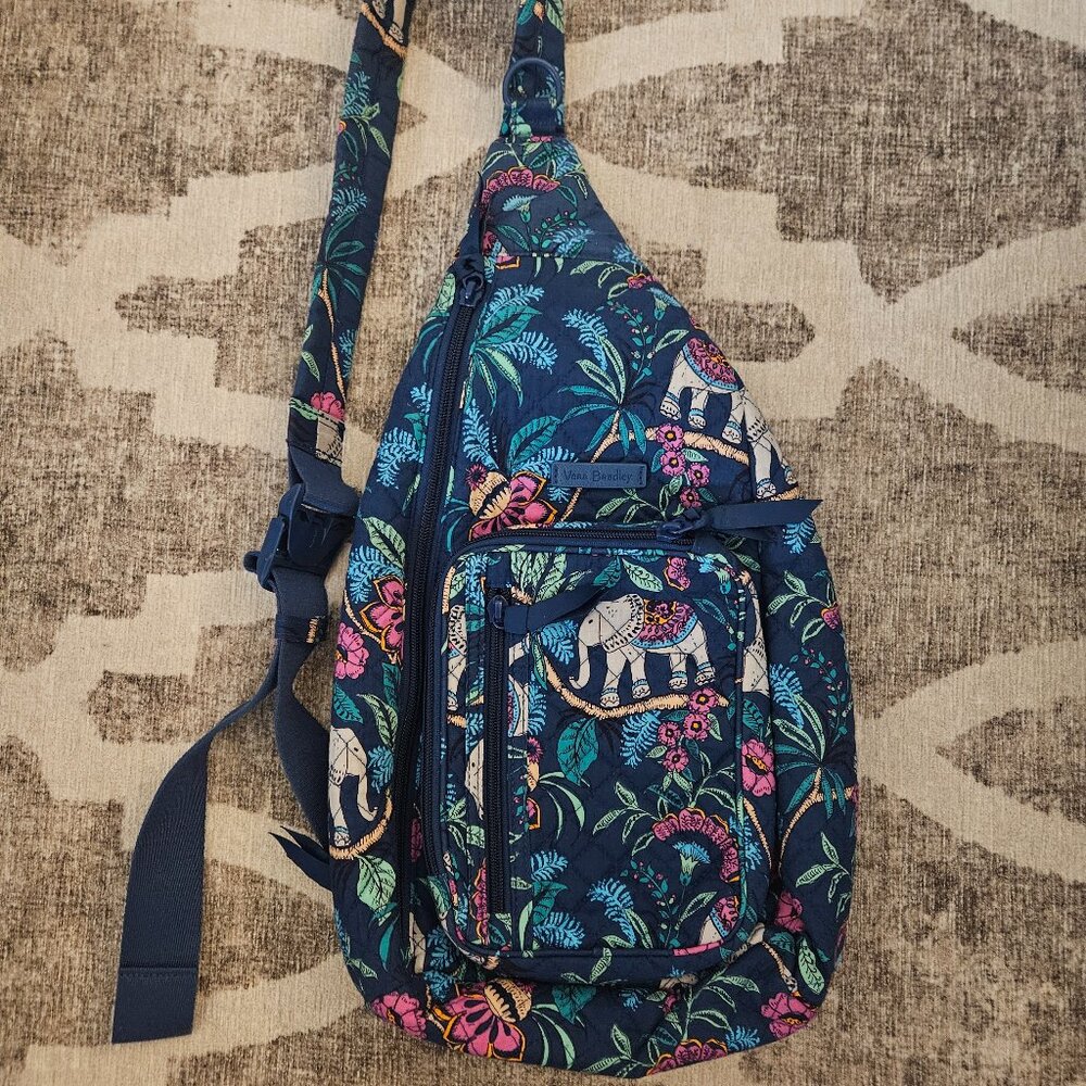 Vera Bradley Sling Backpack in Kerala Elephants
